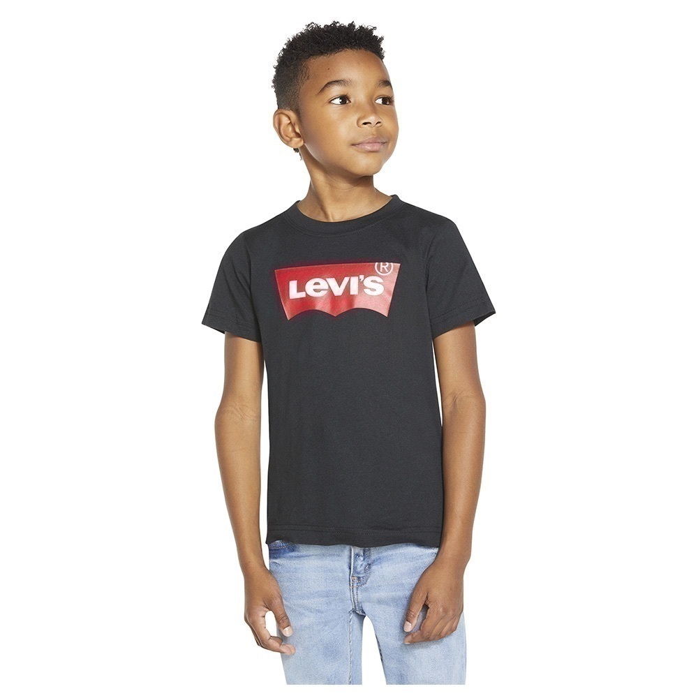 𝅺LEVI’S red tab logo black basic t-shirt youth
